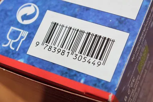 EAN barcode example with 13 digits for product identification